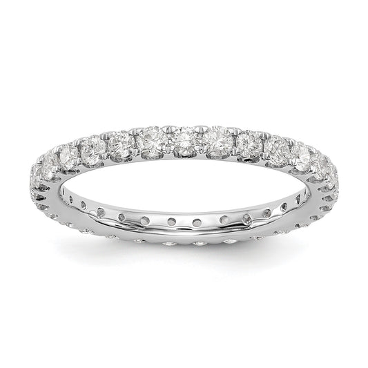 1 ct Natural Diamond Wedding Ring Womens U-Prong Eternity Band 14k White Gold