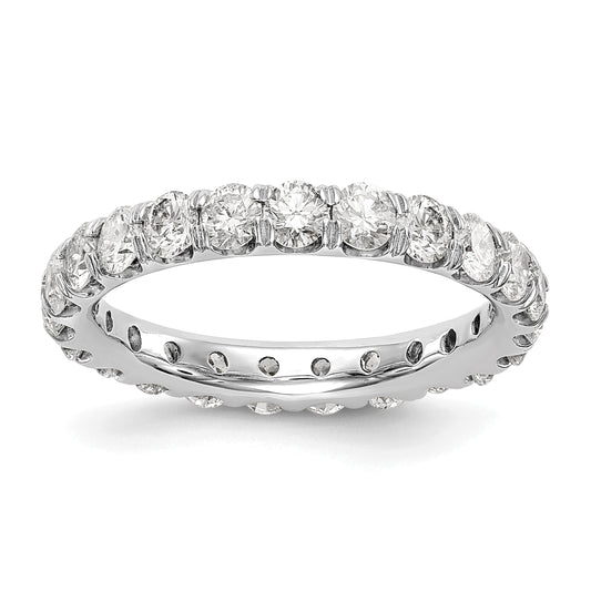 Solid Real 14K White Gold SI2-I1(H/I) UPRG Eternity Wedding Band Ring