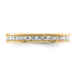 Solid Real 14k Polished 1/2ct Channel Set CZ Eternity Wedding Band Ring