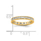 Solid Real 14k Polished 1/2ct Channel Set CZ Eternity Wedding Band Ring