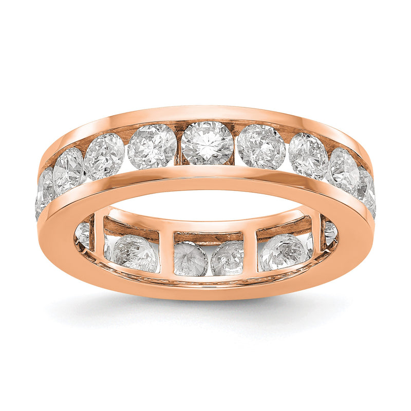 3 Ct. Natural Diamond Womens Eternity Wedding Band Ring in 14k Rose Gold