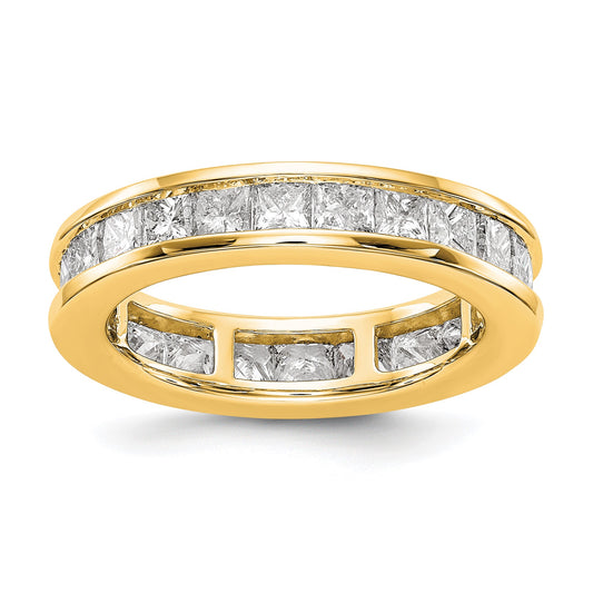 3 Ct. Channel Set Princess Cut Diamond Eternity Wedding Band Ring 14k Yellow Gold