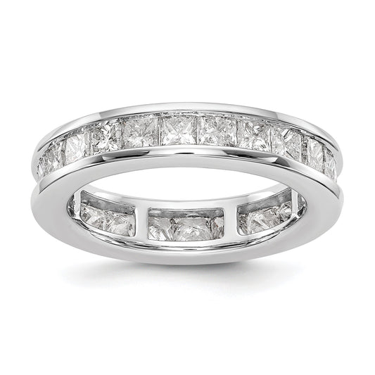 3 Ct. Channel Set Princess Cut Diamond Eternity Wedding Band Ring 14k White Gold
