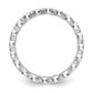 Solid Real 14k White Gold Polished 1/2ct Bezel Set CZ Eternity Wedding Band Ring