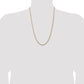 14K Yellow Gold 24 inch 3mm Flat Figaro with Lobster Clasp Chain Necklace