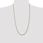 14K Yellow Gold 28 inch 3mm Flat Figaro with Lobster Clasp Chain Necklace