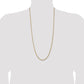 14K Yellow Gold 30 inch 3mm Flat Figaro with Lobster Clasp Chain Necklace