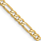 14K Yellow Gold 20 inch 3mm Flat Figaro with Lobster Clasp Chain Necklace