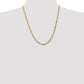 14K Yellow Gold 22 inch 4mm Flat Figaro with Lobster Clasp Chain Necklace