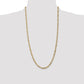 14K Yellow Gold 28 inch 4mm Flat Figaro with Lobster Clasp Chain Necklace