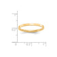 Solid 18K Yellow Gold 2mm Standard Flat Comfort Fit Men's/Women's Wedding Band Ring Size 13