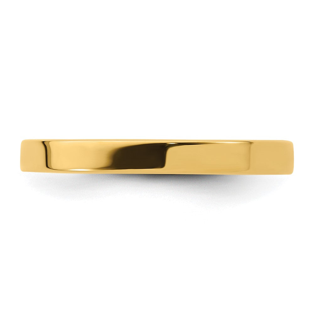 Solid 14K Yellow Gold 2.5mm Standard Flat Comfort Fit Men's/Women's Wedding Band Ring Size 11.5