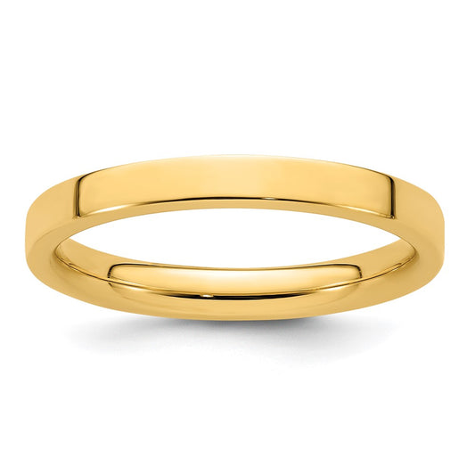 Solid 14K Yellow Gold 2.5mm Standard Flat Comfort Fit Men's/Women's Wedding Band Ring Size 12.5