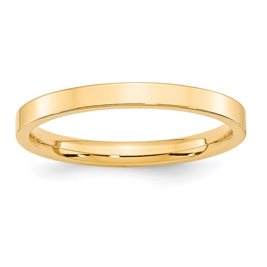 Solid 18K Yellow Gold 2.5mm Standard Flat Comfort Fit Men's/Women's Wedding Band Ring Size 5