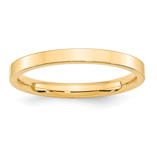 Solid 18K Yellow Gold 2.5mm Standard Flat Comfort Fit Men's/Women's Wedding Band Ring Size 6.5