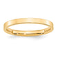 Solid 18K Yellow Gold 2.5mm Standard Flat Comfort Fit Men's/Women's Wedding Band Ring Size 14