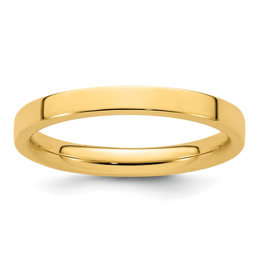 Solid 14K Yellow Gold 2.5mm Standard Flat Comfort Fit Men's/Women's Wedding Band Ring Size 11.5