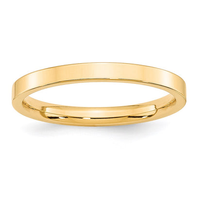 Solid 18K Yellow Gold 2.5mm Standard Flat Comfort Fit Men's/Women's Wedding Band Ring Size 12.5
