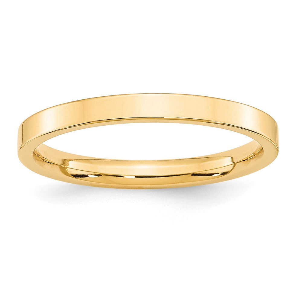 Solid 18K Yellow Gold 2.5mm Standard Flat Comfort Fit Men's/Women's Wedding Band Ring Size 13.5
