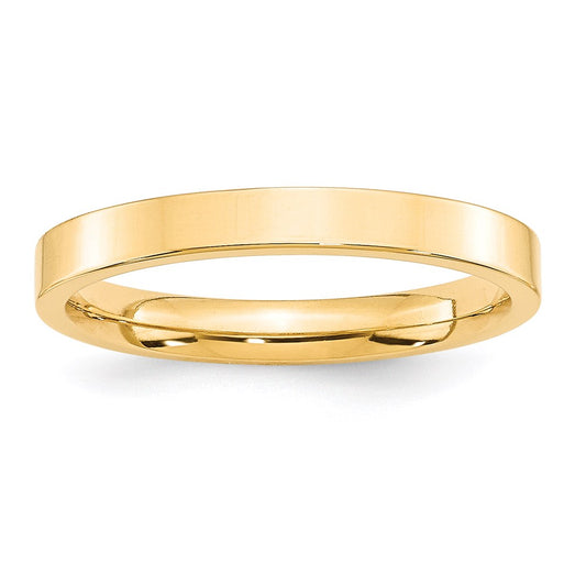 Solid 18K Yellow Gold 3mm Standard Flat Comfort Fit Men's/Women's Wedding Band Ring Size 10.5