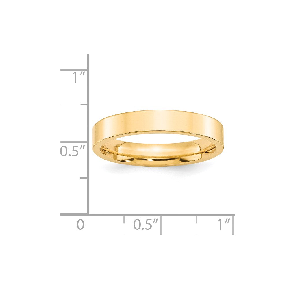 Solid 18K Yellow Gold 4mm Standard Flat Comfort Fit Men's/Women's Wedding Band Ring Size 12