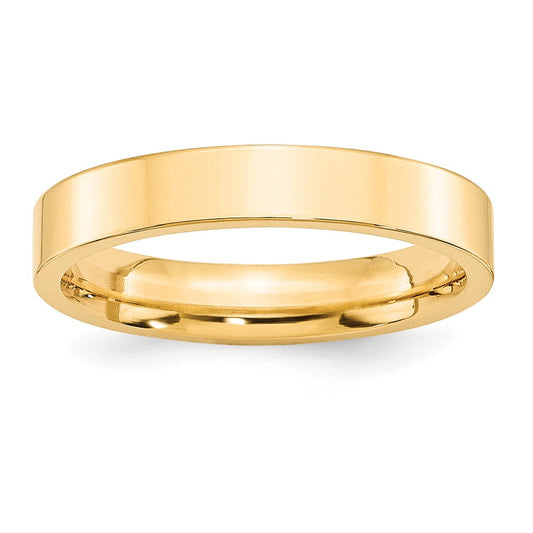 Solid 18K Yellow Gold 4mm Standard Flat Comfort Fit Men's/Women's Wedding Band Ring Size 6.5
