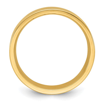 Solid 14K Yellow Gold 8mm Standard Flat Comfort Fit Men's/Women's Wedding Band Ring Size 9