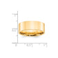 Solid 18K Yellow Gold 8mm Standard Flat Comfort Fit Men's/Women's Wedding Band Ring Size 6.5