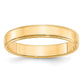 Solid 18K Yellow Gold 4mm Flat with Step Edge Men's/Women's Wedding Band Ring Size 11.5
