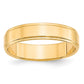 Solid 18K Yellow Gold 5mm Flat with Step Edge Men's/Women's Wedding Band Ring Size 5