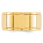 Solid 18K Yellow Gold 10mm Flat with Step Edge Men's/Women's Wedding Band Ring Size 6.5