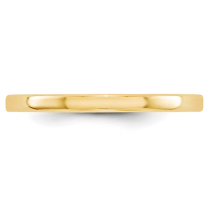 Solid 14K Yellow Gold 2mm Light Weight Flat Men's/Women's Wedding Band Ring Size 13.5