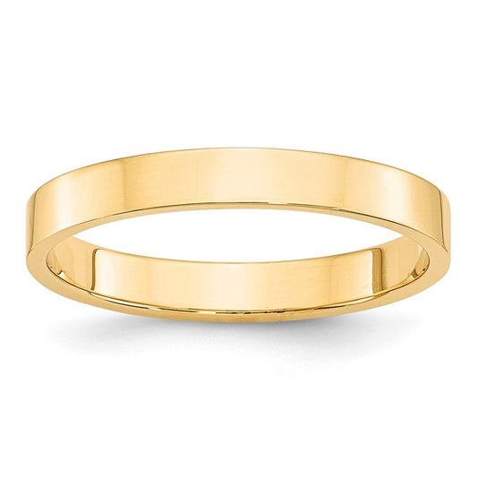 Solid 18K Yellow Gold 3mm Light Weight Flat Men's/Women's Wedding Band Ring Size 4