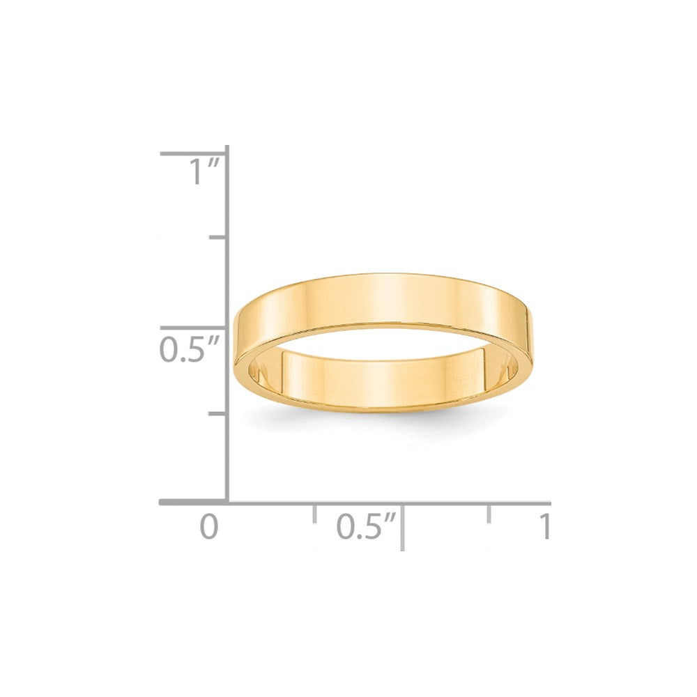 Solid 18K Yellow Gold 4mm Light Weight Flat Men's/Women's Wedding Band Ring Size 10