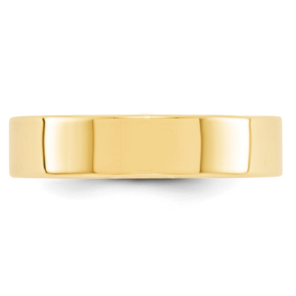 Solid 18K Yellow Gold 5mm Light Weight Flat Men's/Women's Wedding Band Ring Size 4.5