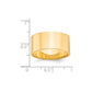 Solid 18K Yellow Gold 10mm Light Weight Flat Men's/Women's Wedding Band Ring Size 6.5