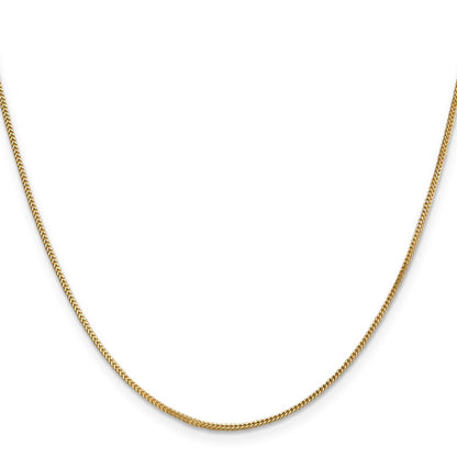 14K Yellow Gold 18 inch .9mm Franco with Lobster Clasp Chain Necklace
