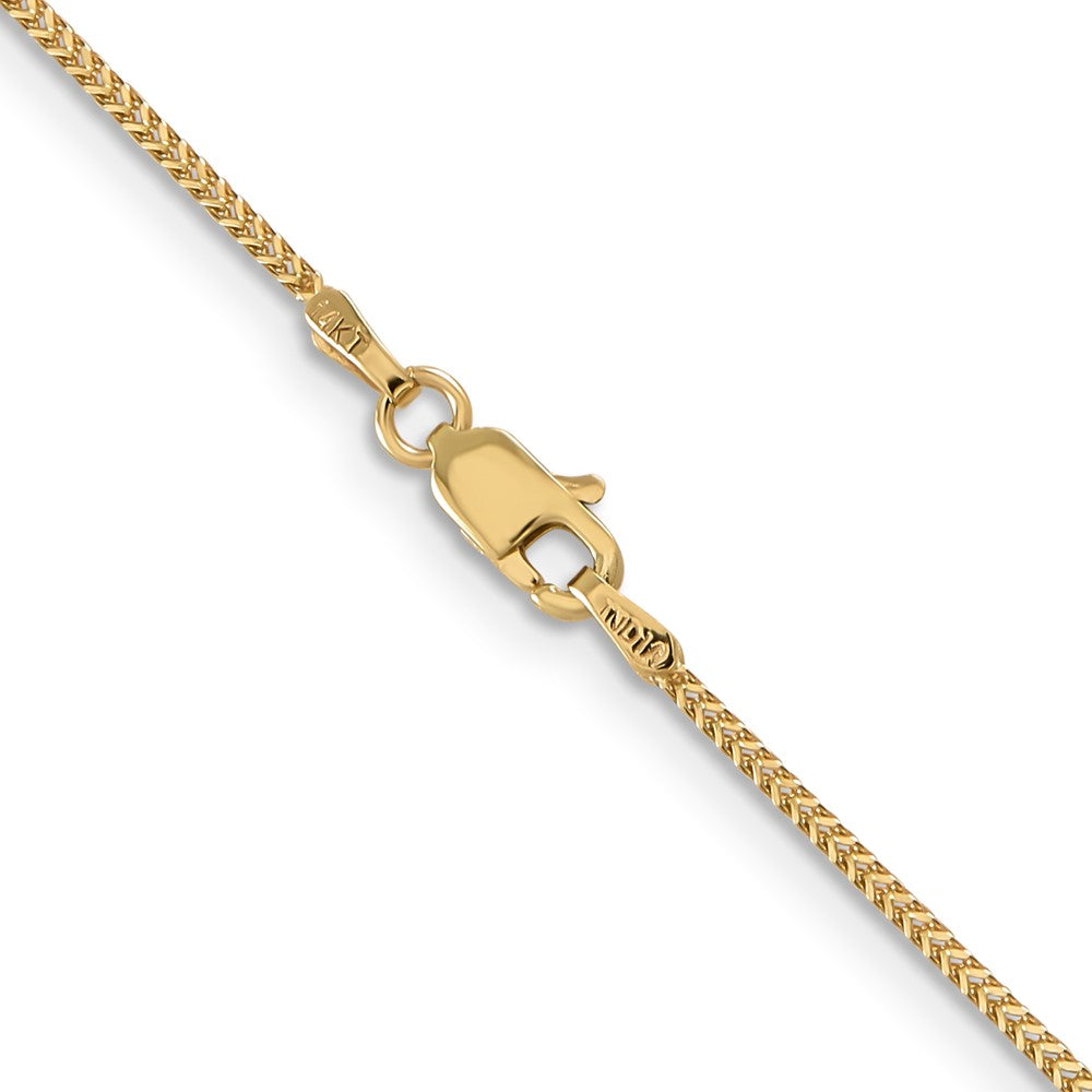14K Yellow Gold 18 inch .9mm Franco with Lobster Clasp Chain Necklace