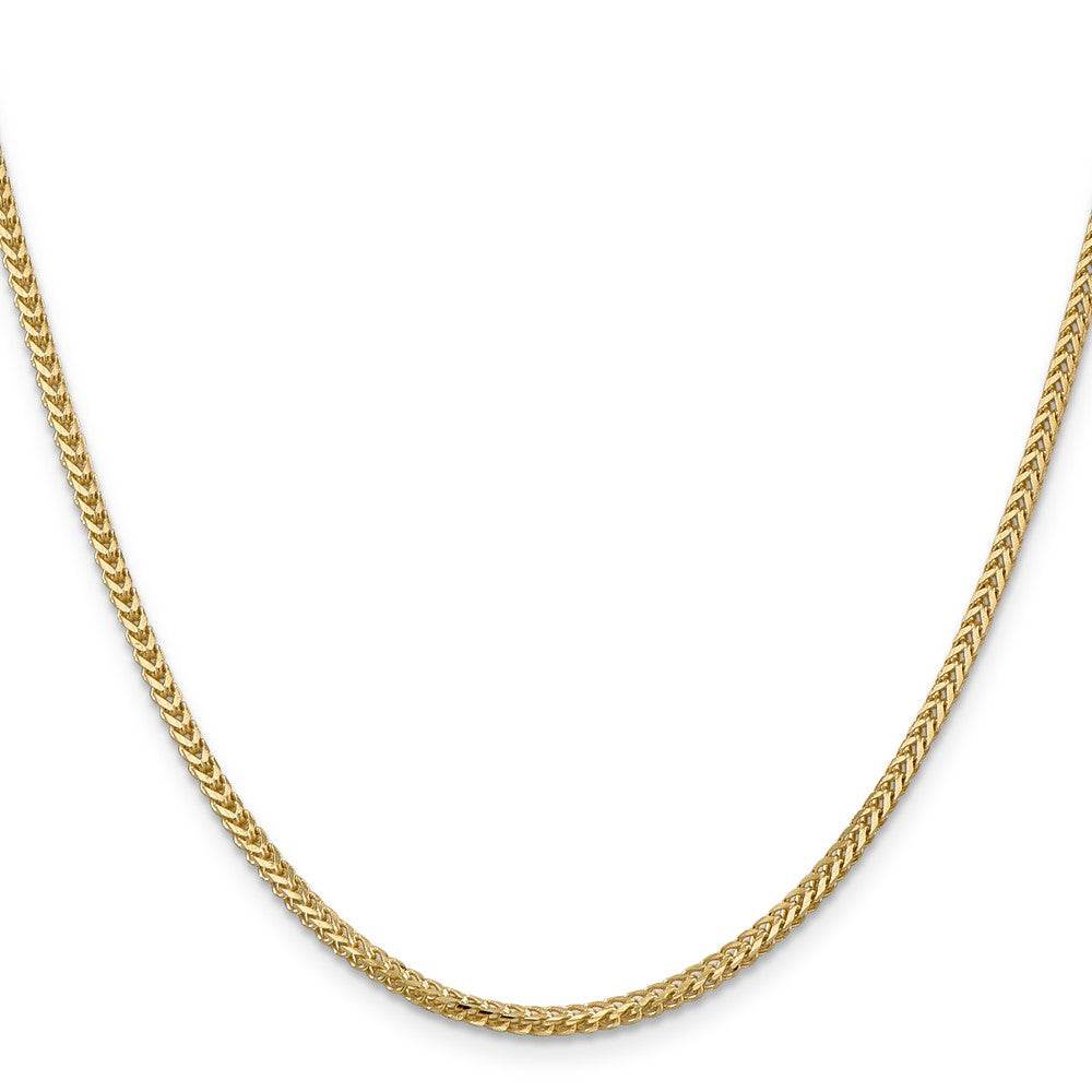 14K Yellow Gold 16 inch 2mm Franco with Lobster Clasp Chain Necklace