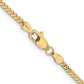 14K Yellow Gold 16 inch 2mm Franco with Lobster Clasp Chain Necklace