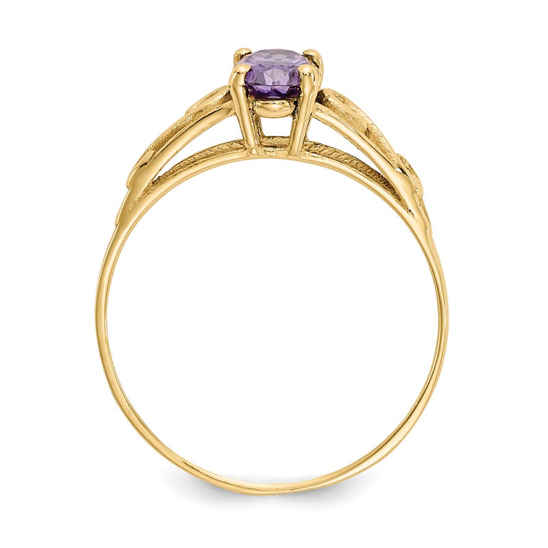 14K Yellow Gold Madi K Synthetic Amethyst Ring
