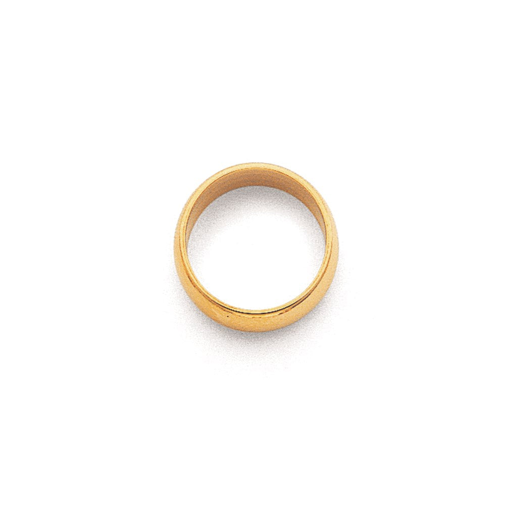 Solid 18K Yellow Gold 2mm Half-Round Wedding Men's/Women's Wedding Band Ring Size 6.5