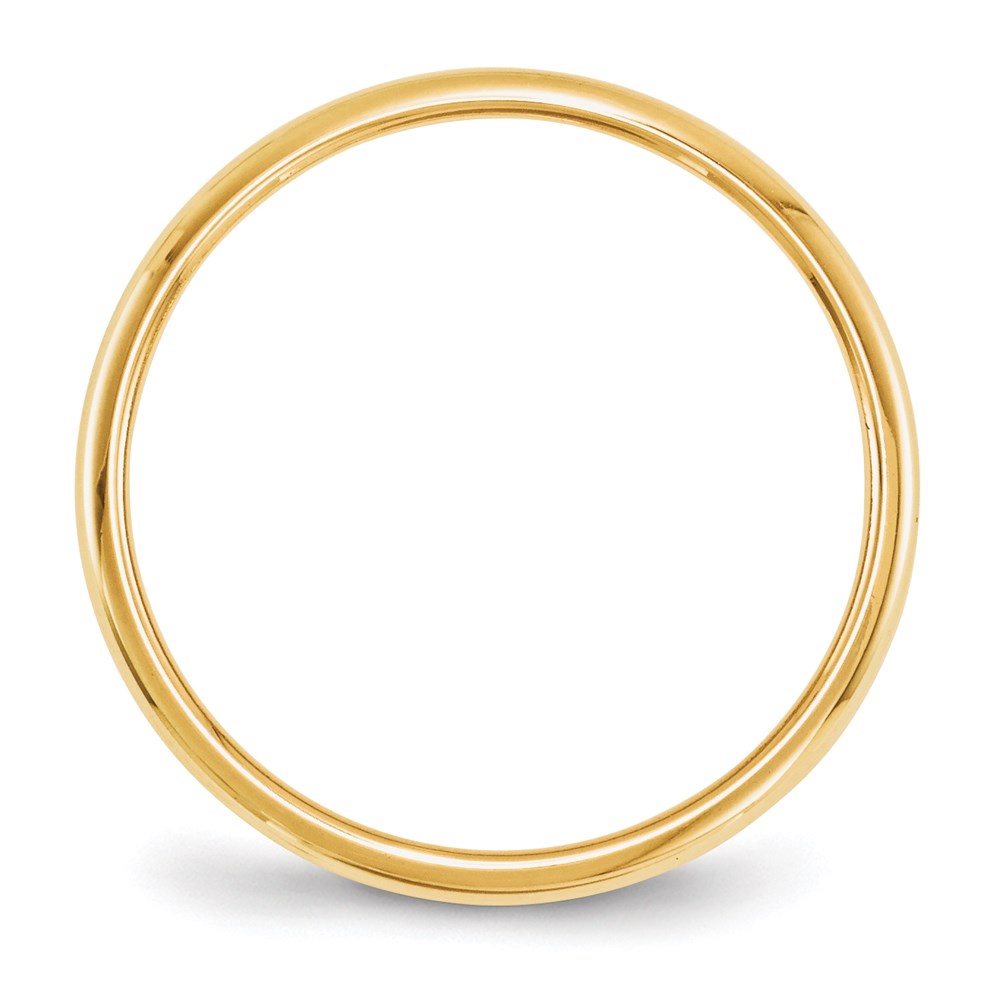 Solid 18K Yellow Gold 2mm Half-Round Wedding Men's/Women's Wedding Band Ring Size 5.5