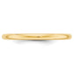 Solid 18K Yellow Gold 2mm Half-Round Wedding Men's/Women's Wedding Band Ring Size 4.5