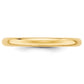 Solid 18K Yellow Gold 2.5mm Half Round Men's/Women's Wedding Band Ring Size 10