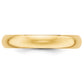 Solid 18K Yellow Gold 4mm Half-Round Wedding Men's/Women's Wedding Band Ring Size 6.5