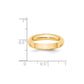 Solid 18K Yellow Gold 4mm Half-Round Wedding Men's/Women's Wedding Band Ring Size 10.5