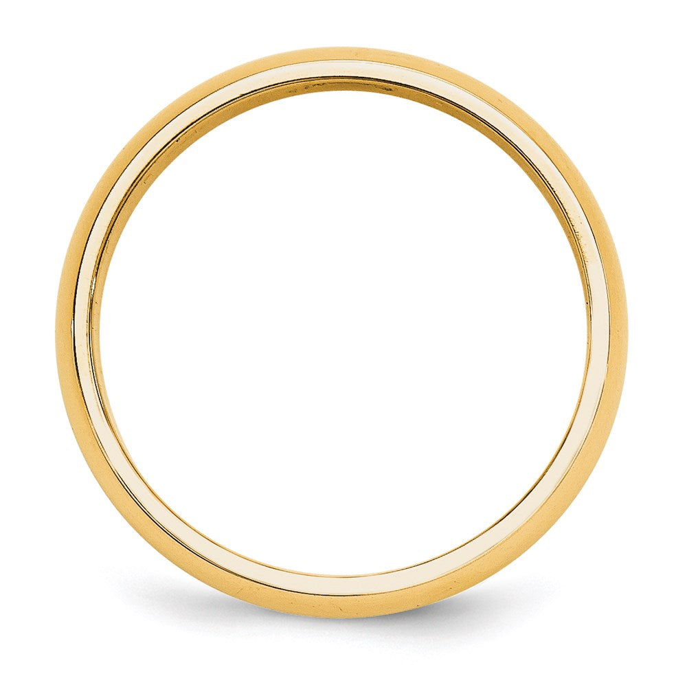 Solid 18K Yellow Gold 5mm Half-Round Wedding Men's/Women's Wedding Band Ring Size 8