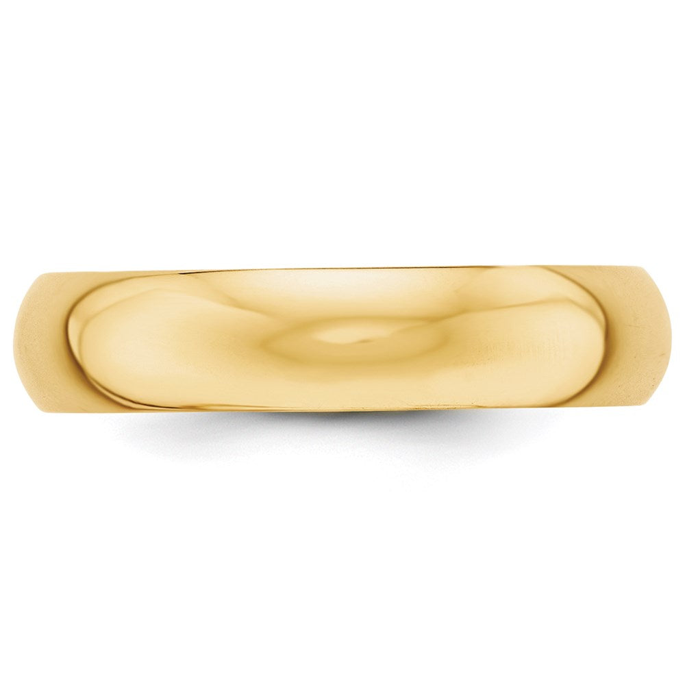 Solid 18K Yellow Gold 5mm Half-Round Wedding Men's/Women's Wedding Band Ring Size 8