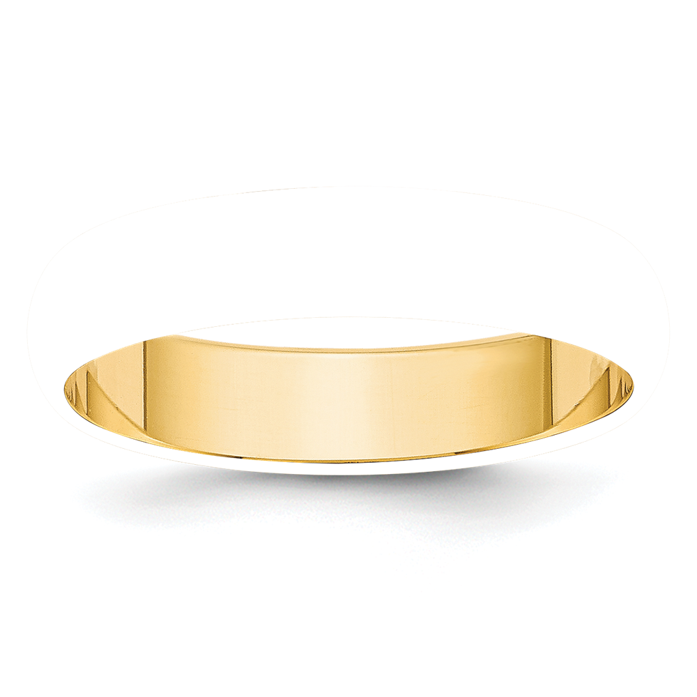 Solid 14K Yellow Gold 5mm Half-Round Wedding Men's/Women's Wedding Band Ring Size 10